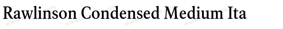 Rawlinson Condensed Medium Italic字体转换